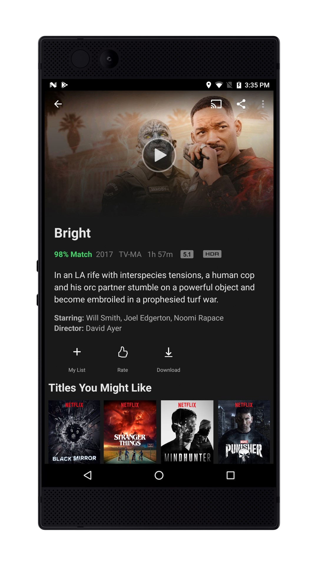 Razer Netflix Bright UI