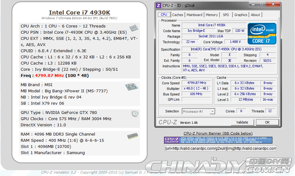 Intel Core-i7-4930K Validate OC