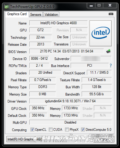 Intel Core i7-4770K GPU-Z