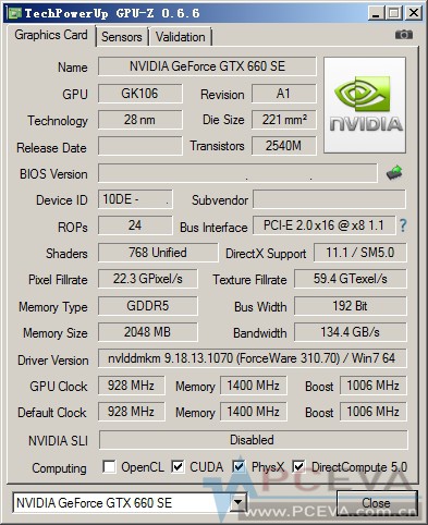 NVIDIA GeForce-GTX-660-SE GPU-z