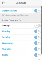 Commute-settings